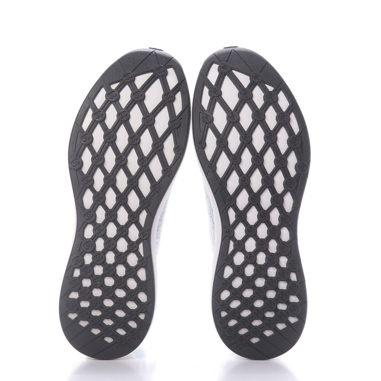 Mixed Fabrics Knit Sneakers 37 Grey Pink Blue