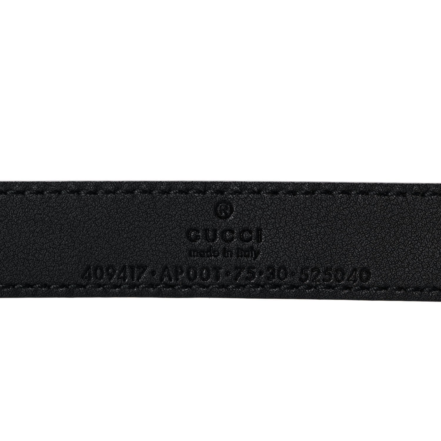 Gucci Calfskin Double G 20mm Belt 75 30 Black 4 of 8