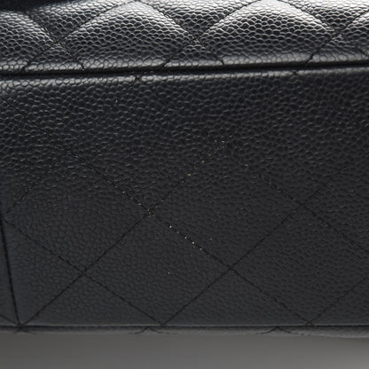 Chanel Caviar Quilted Jumbo Single Flap Black 12 of 13