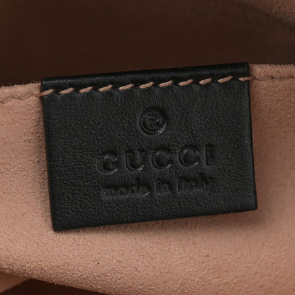 Gucci Calfskin Matelasse Animal Studs GG Marmont Belt Bag 85 34 Black 6 of 12