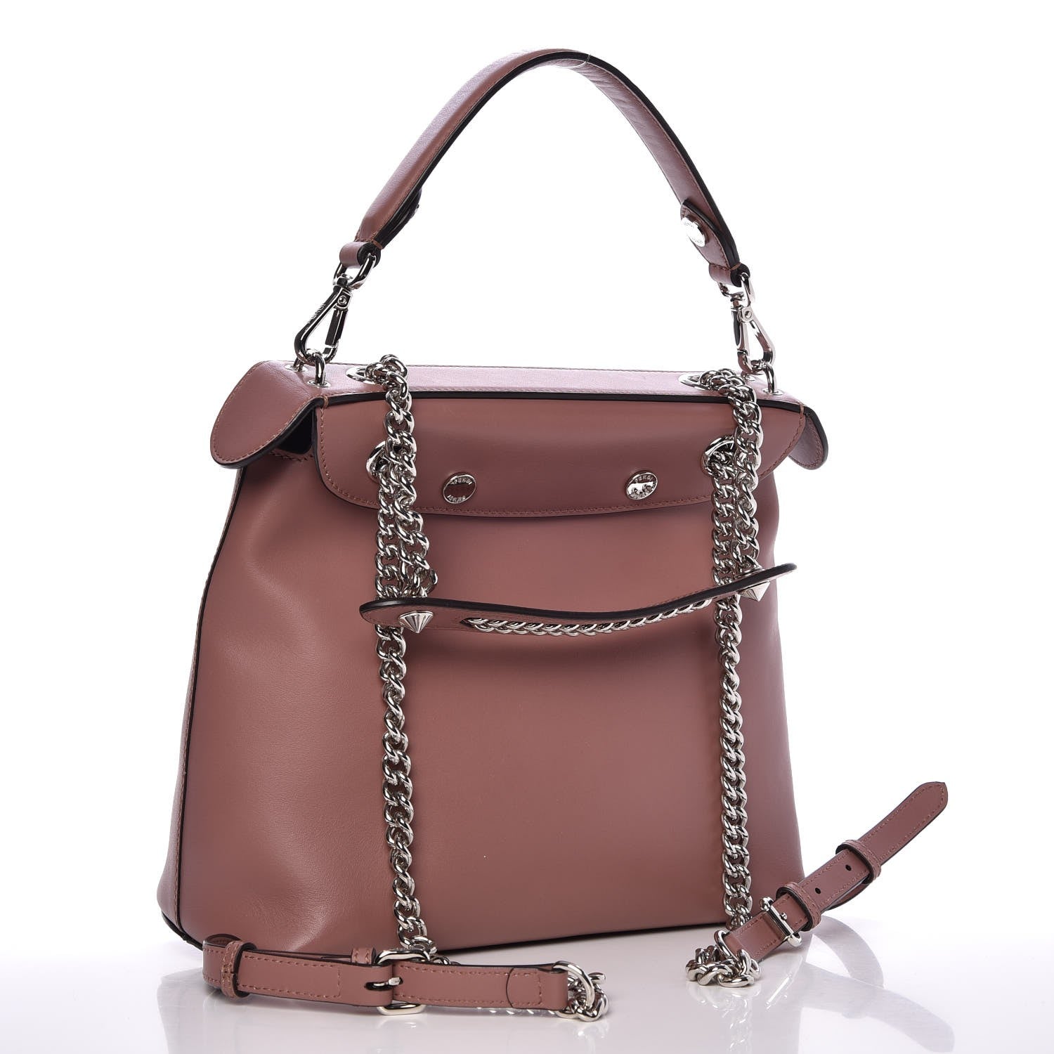 Fendi Vitello Century Opaco Large Back to School Backpack English Rose 3 of 8