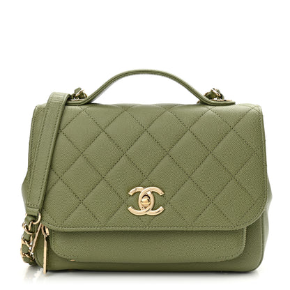 Chanel Caviar Quilted Medium Business Affinity Flap Green 1 of 9