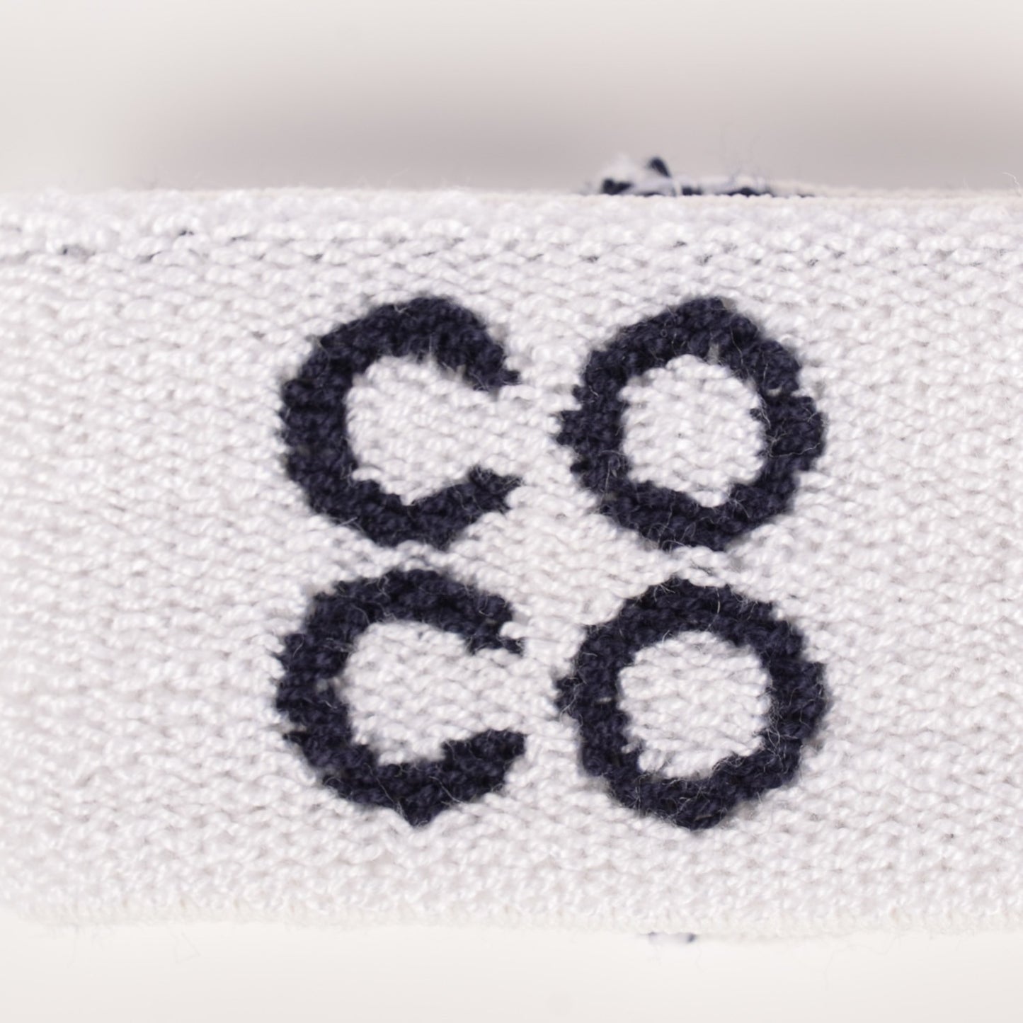 Knit Coco CC Headband Wristband Set Black White