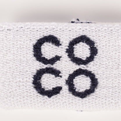 Chanel Knit Coco CC Headband Wristband Set Black White 5 of 8
