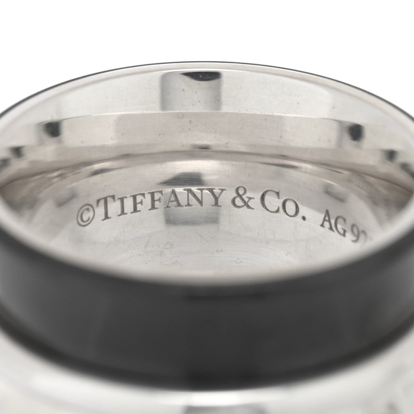 Sterling Silver Titanium Wide 1837 Band Ring 48 4.5