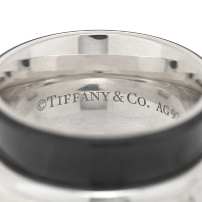 Tiffany Sterling Silver Titanium Wide 1837 Band Ring 48 4.5 4 of 5