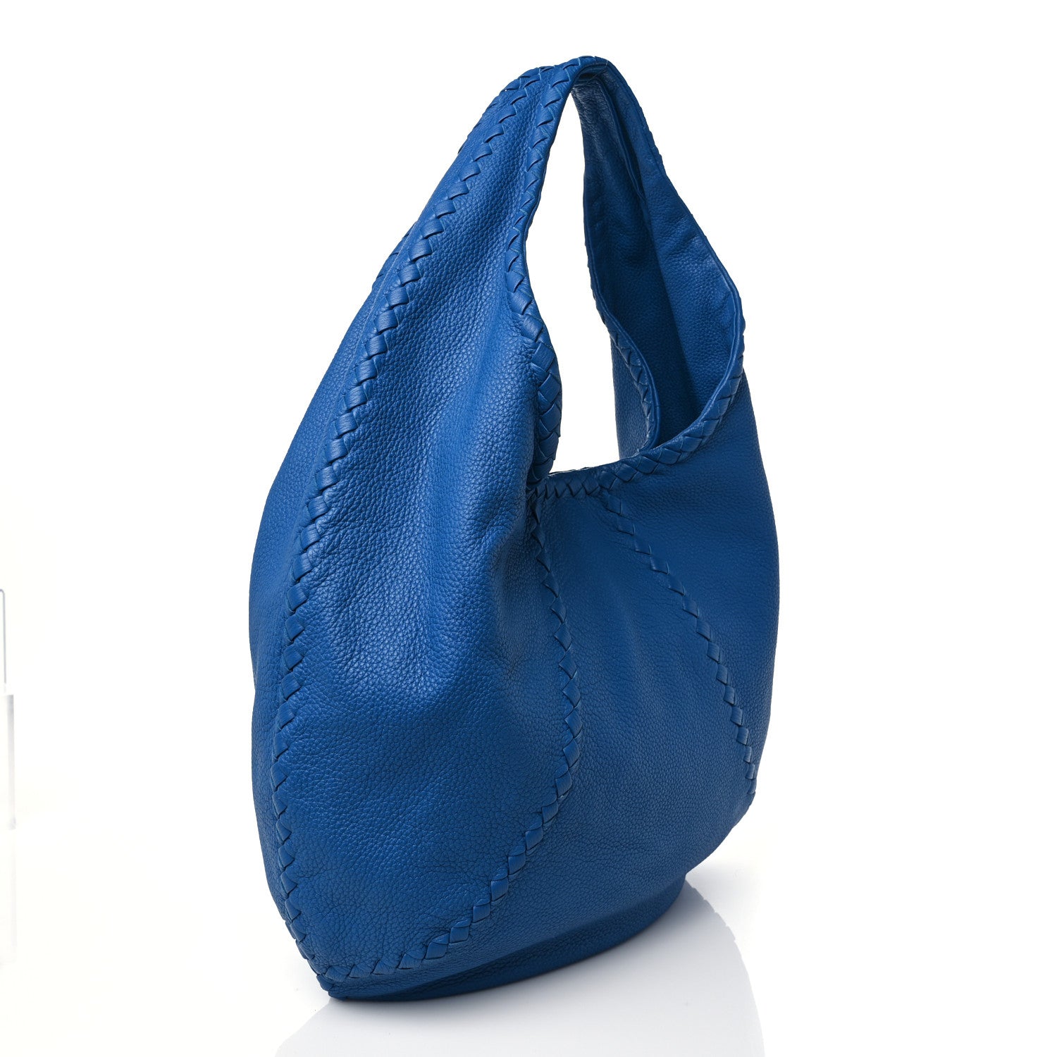 Bottega Veneta Cervo Deerskin Large Hobo Signal Blue 3 of 9
