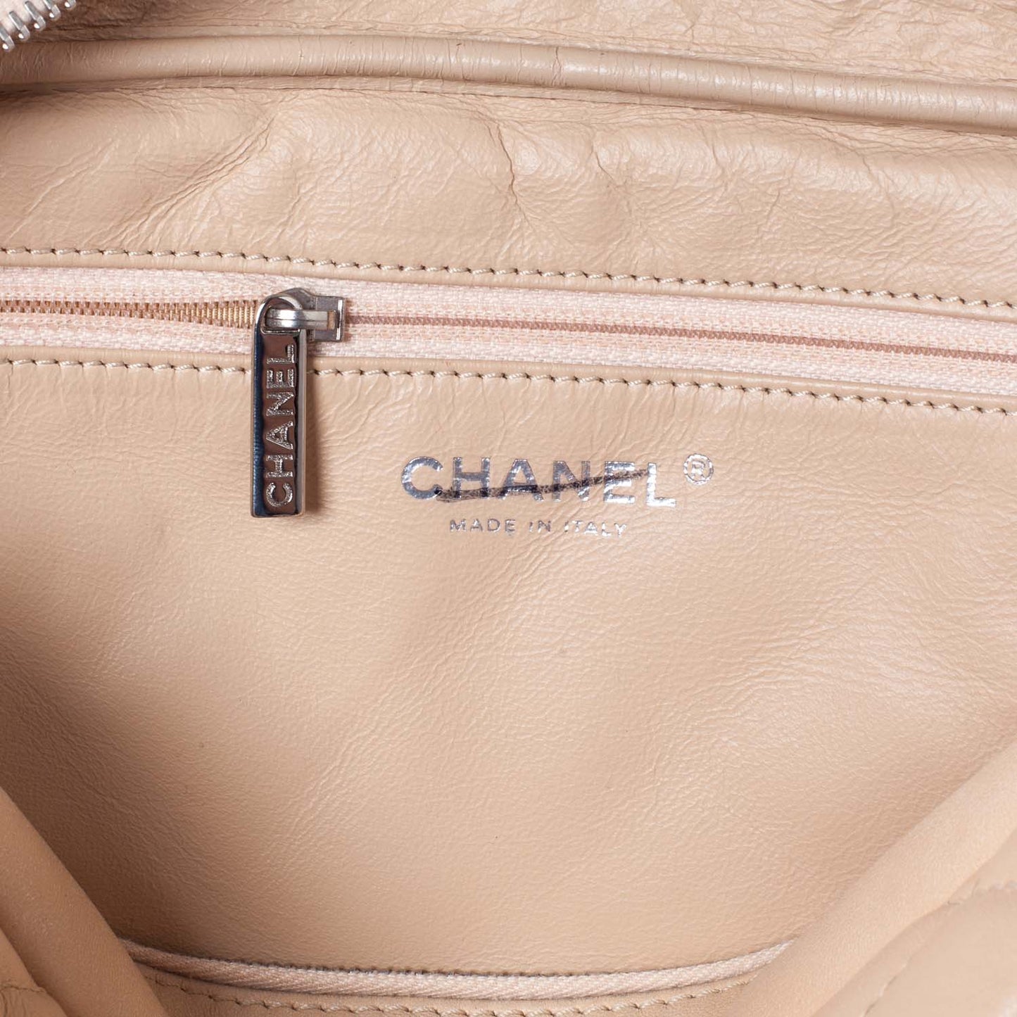 Lambskin Large Camera Case Beige