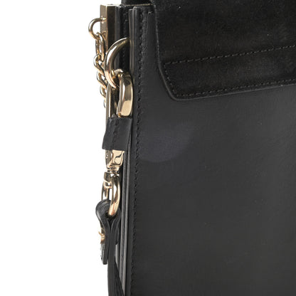 Chloe Suede Calfskin Medium Faye Shoulder Bag Black 17 of 17