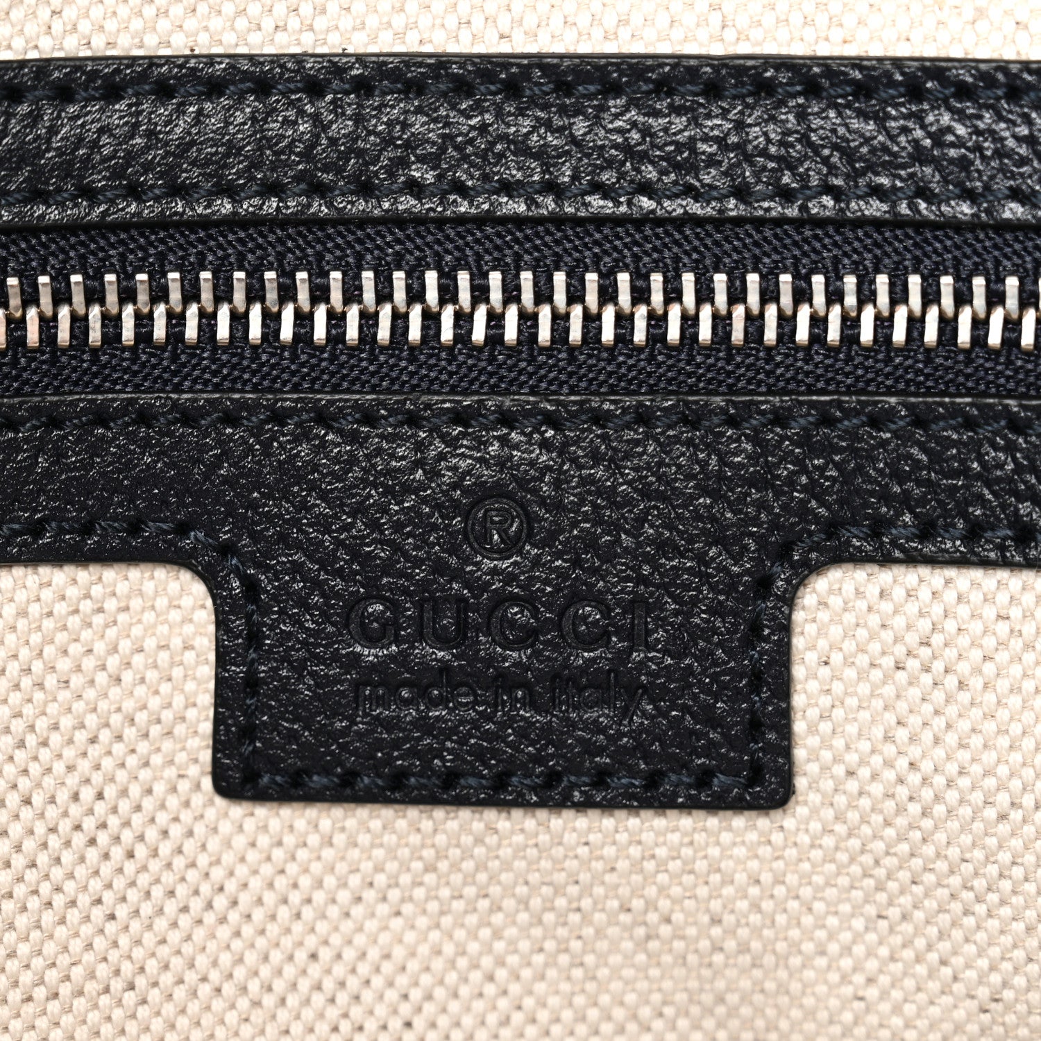 Gucci GG Supreme Monogram Textured Calfskin Web Large Attache Shoulder Bag Beige Blue 7 of 10