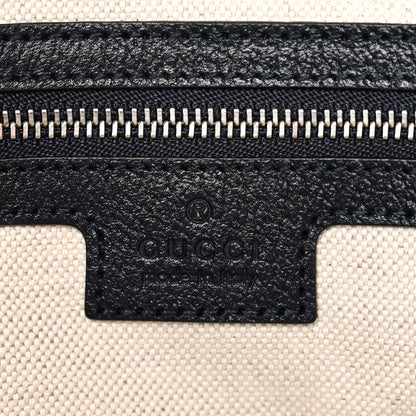 Gucci GG Supreme Monogram Textured Calfskin Web Large Attache Shoulder Bag Beige Blue 7 of 10
