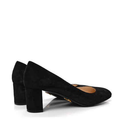 Prada Suede Heel Pump 40.5 Black 5 of 8