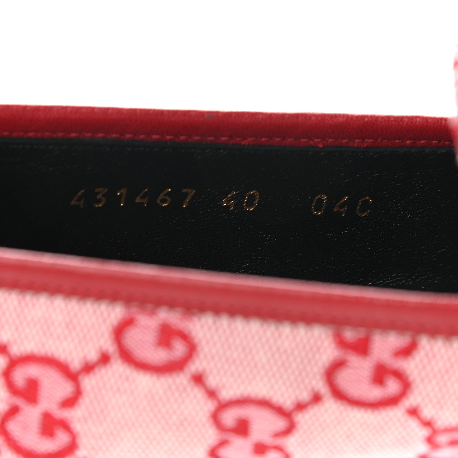 Gucci Canvas GG Monogram Horsebit Womens Jordaan Loafers 40 Gardenia Hibiscus Red 8 of 10