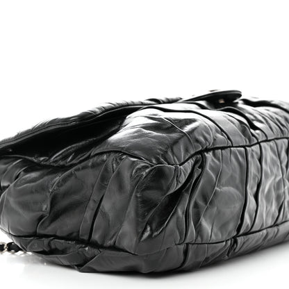 Chanel Glazed Calfskin Twisted Maxi Flap Black 9 of 19