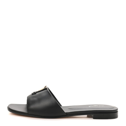 Louis Vuitton Calfskin LV Mare Flat Mule 37.5 Black 1 of 10