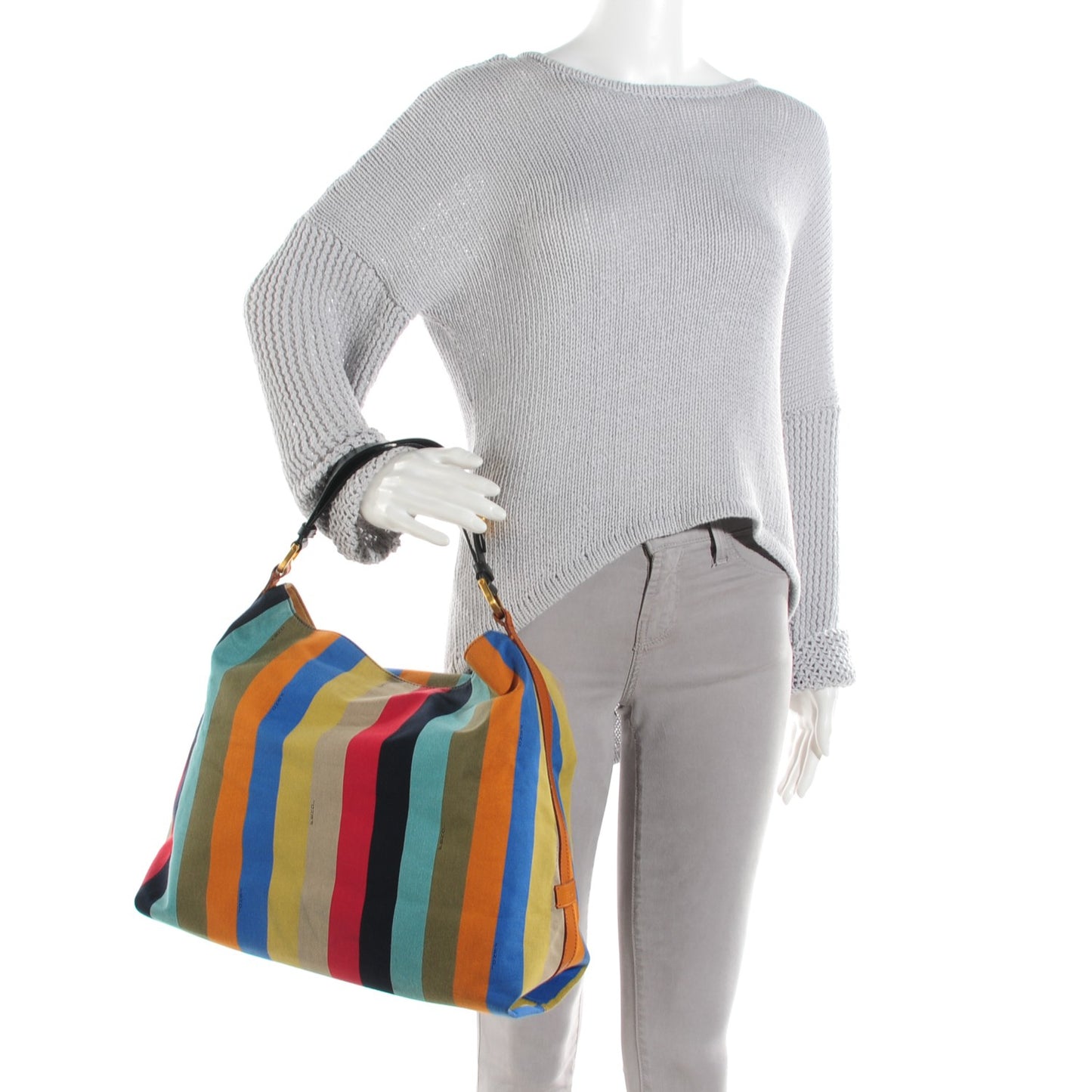 Canvas Striped Pequin Hobo Multicolor