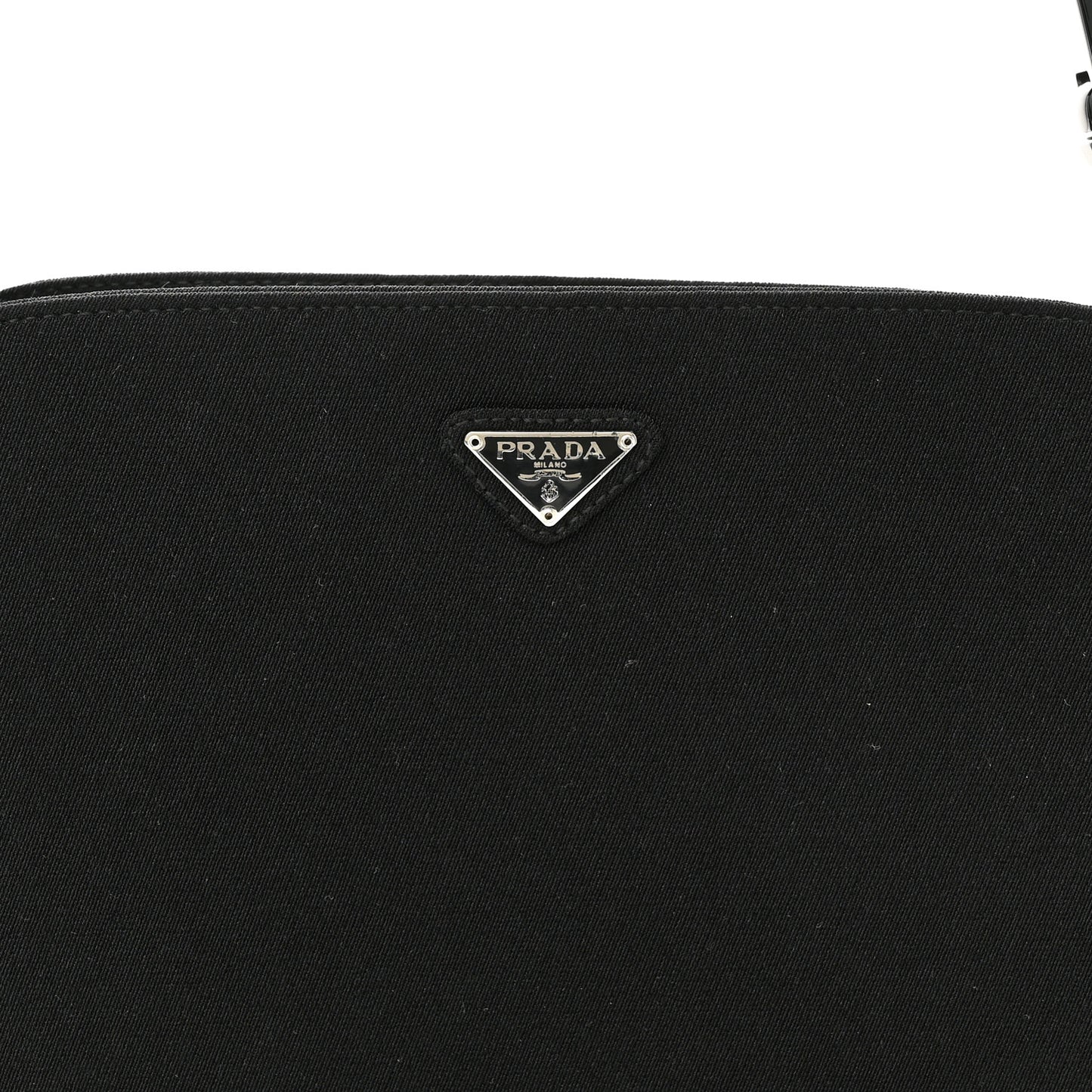 Fabric Structured Shoulder Bag Black
