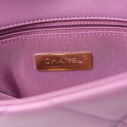 Chanel Goatskin Quilted Medium 19 Flap Violet Purple 5 of 10