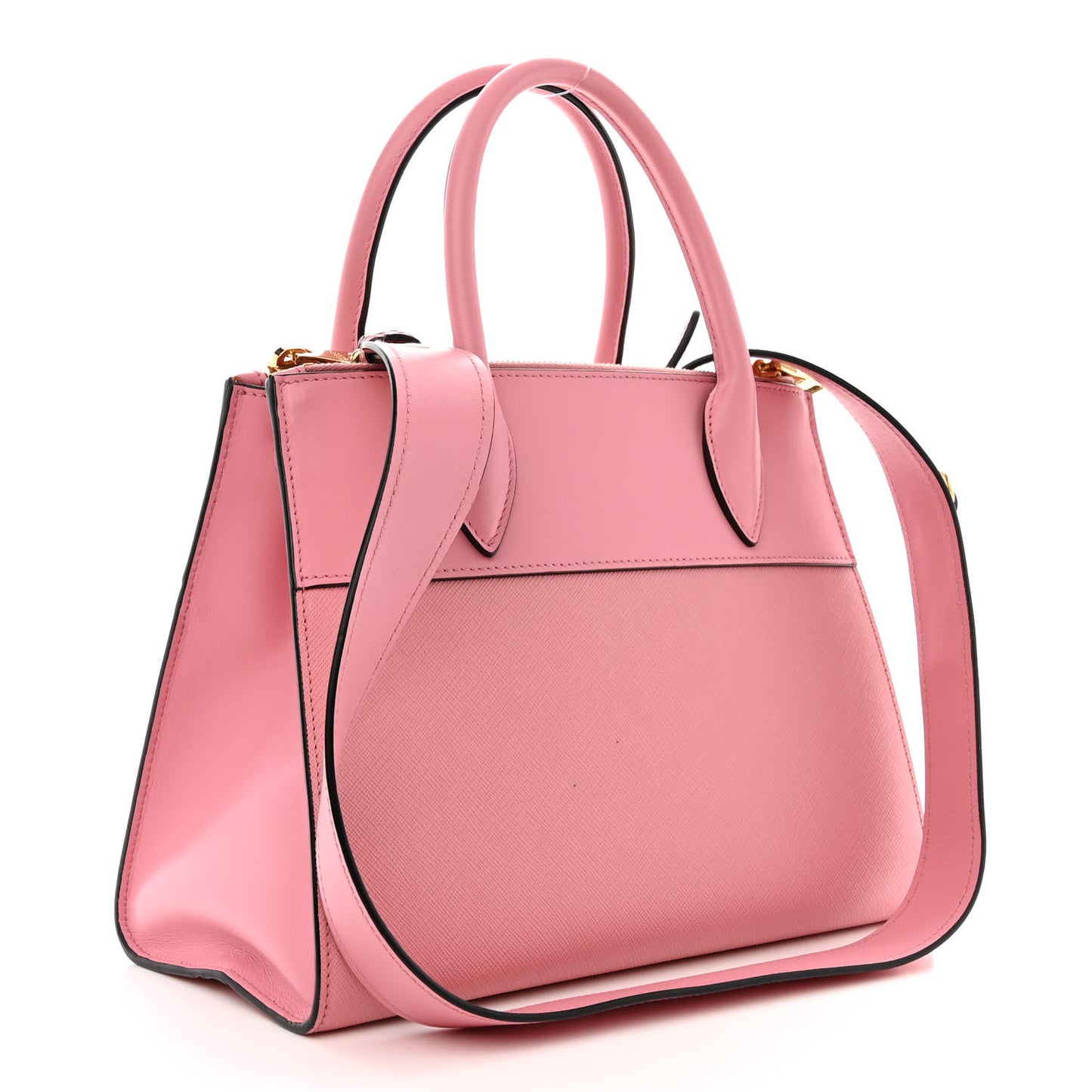 Saffiano City Calfskin Medium Esplanade Tote Pink