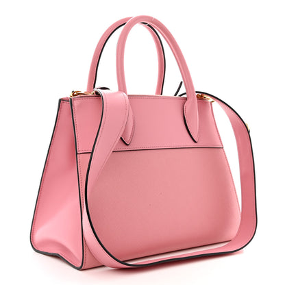 Prada Saffiano City Calfskin Medium Esplanade Tote Pink 3 of 15