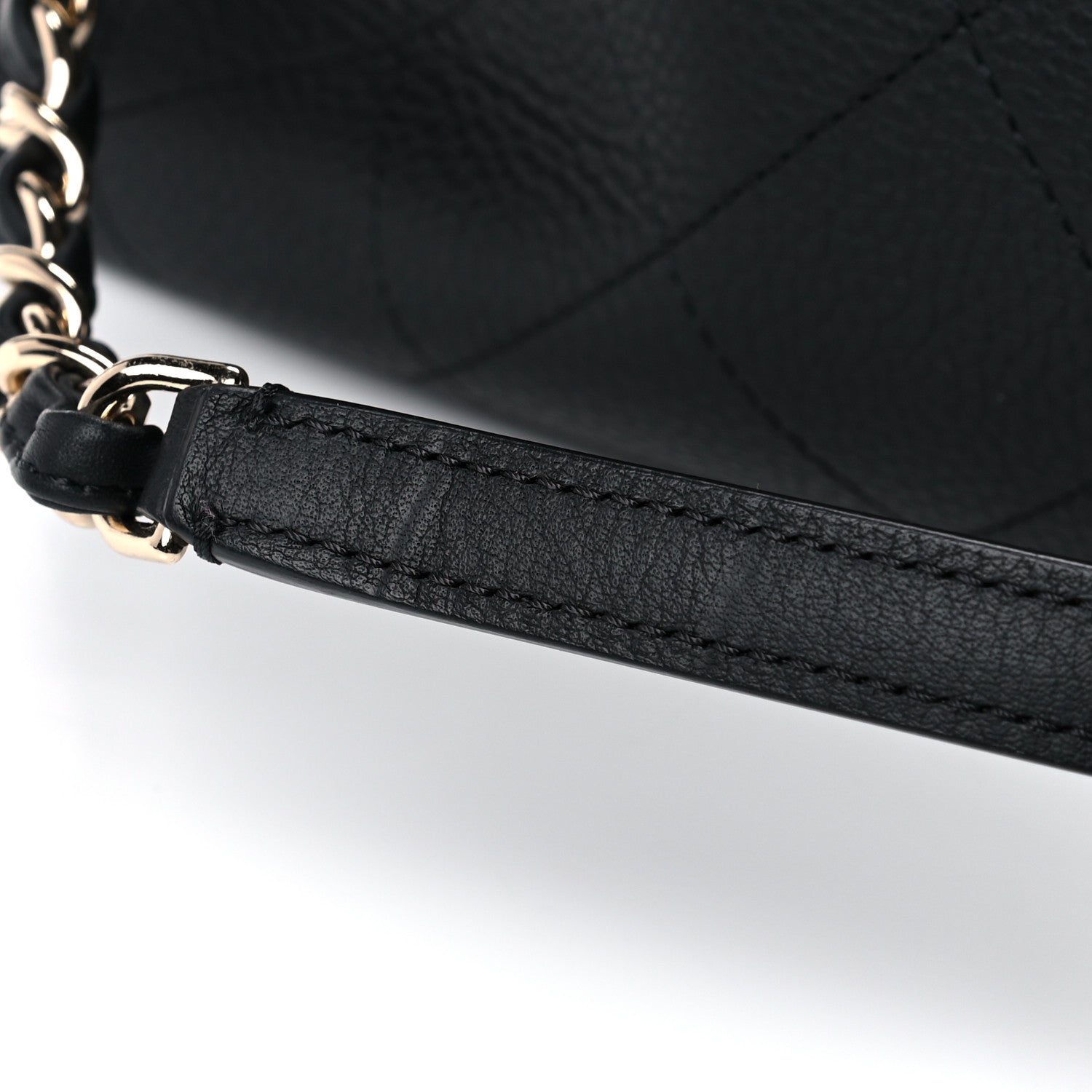 Chanel Bullskin Stitched Large Shopping Bag Black 10 of 11