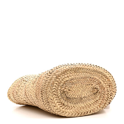 Celine Raffia Calfskin Triomphe Medium Panier Tan 4 of 10