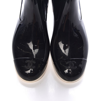 Chanel Rubber Camellia Rain Boots 42 Black 13 of 13