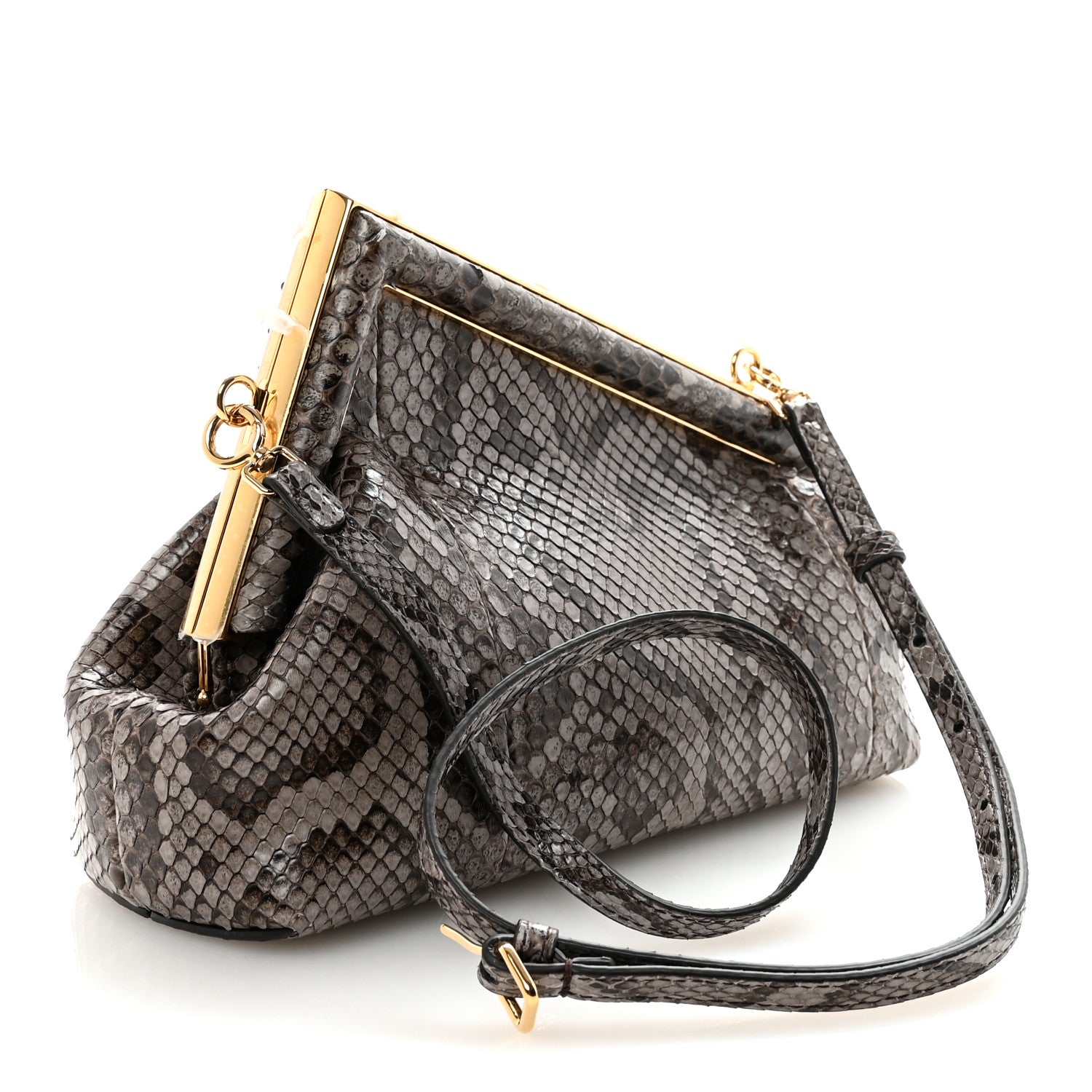 Fendi Snakeskin Small Fendi First Asfalto 3 of 10