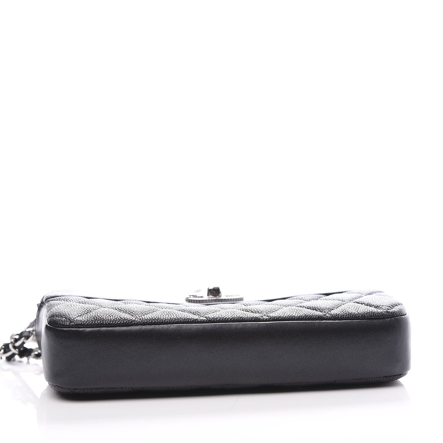 Chanel Caviar Quilted Small Vintage Mademoiselle Clutch With Chain Black 3 of 13