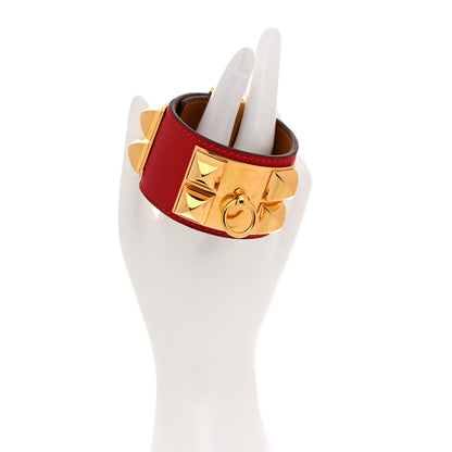 Hermes Epsom Collier de Chien CDC Bracelet S Rouge Casaque 2 of 7