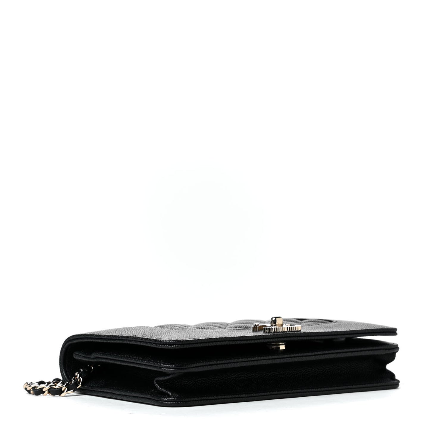 Caviar Quilted Vintage Mademoiselle Wallet On Chain WOC Black