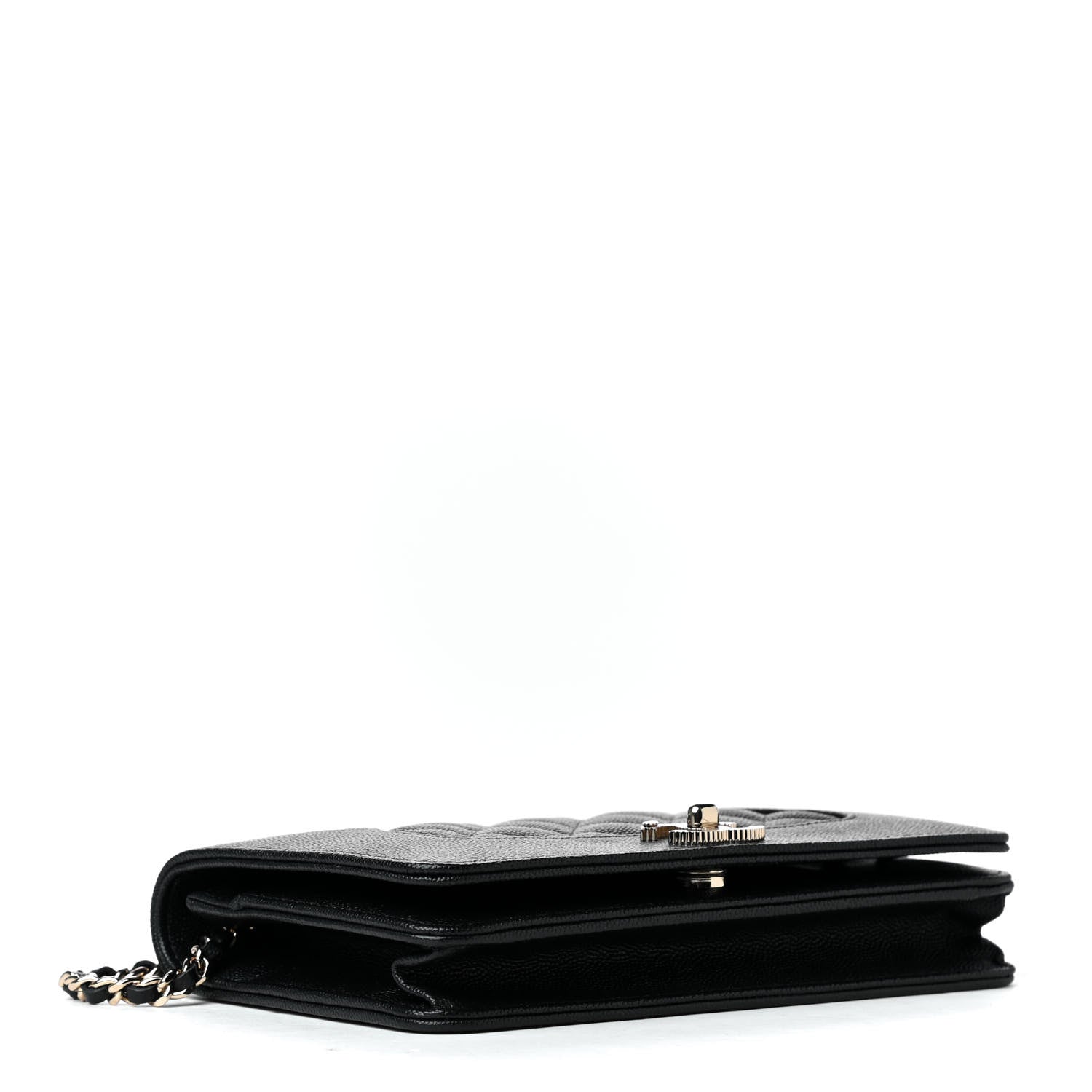 Chanel Caviar Quilted Vintage Mademoiselle Wallet On Chain WOC Black 5 of 10