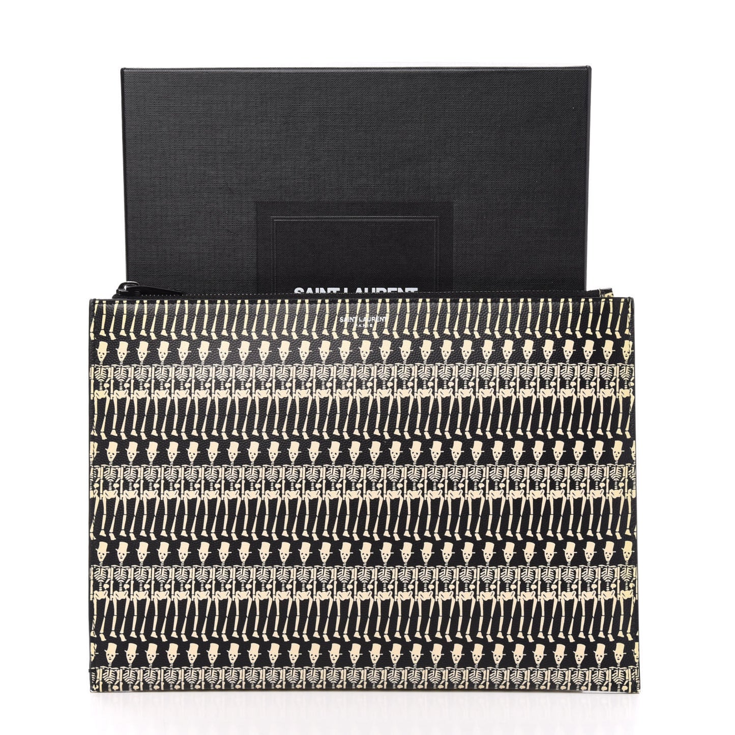 Grain de Poudre Skeleton Print Zipped Tablet Holder Black