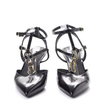 Louis Vuitton Leather Wynwood Strappy Open Back Pumps 40 Black 2 of 10