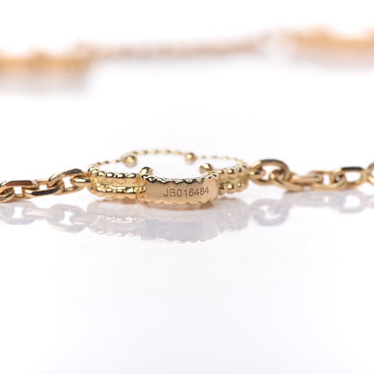Van Cleef & Arpels 18K Yellow Gold Mother of Pearl 20 Motifs Vintage Alhambra Necklace 5 of 8