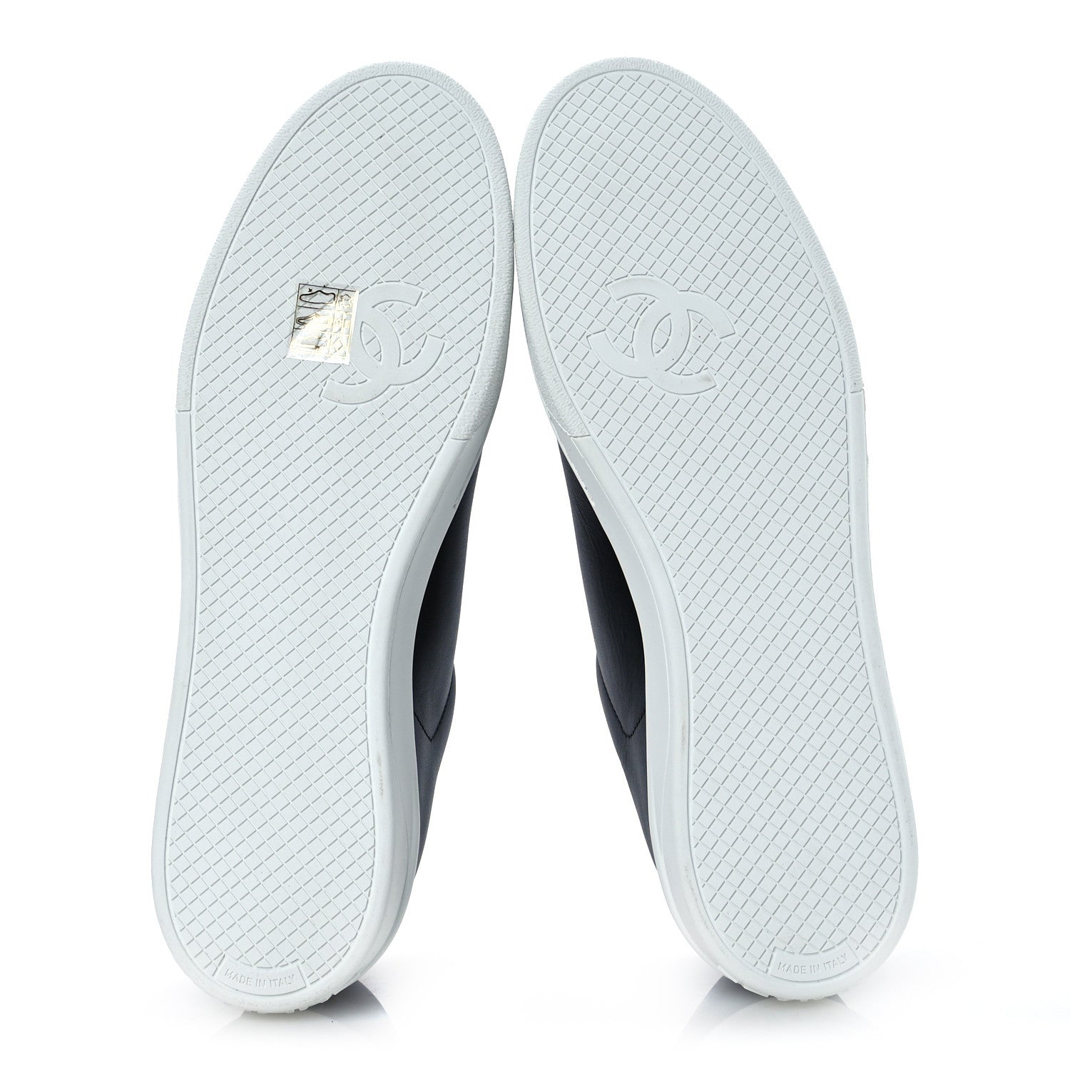Chanel Calfskin CC Womens Sneakers 42 Black 7 of 10