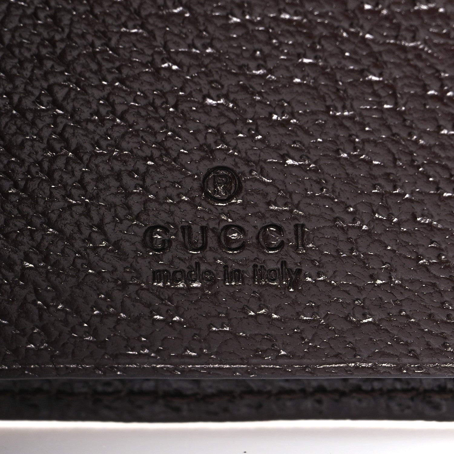 Gucci Monogram Textured Calfskin Metal Bar 6 Key Holder Case Beige Ebony Cocoa 6 of 10