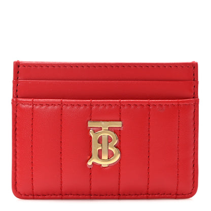 Burberry Lambskin Quilted Small Lola Card Holder Red 1 of 6