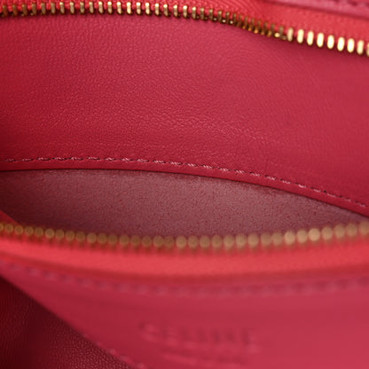 Celine Lambskin Horizontal Bi-Color Cabas Pink Rust 7 of 10
