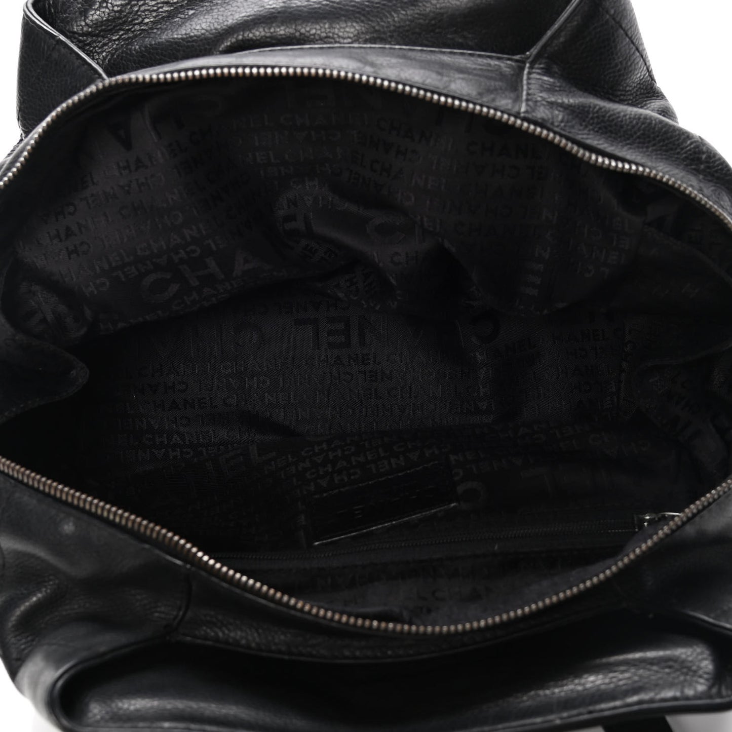 Caviar Square Stitched Medium Tote Black