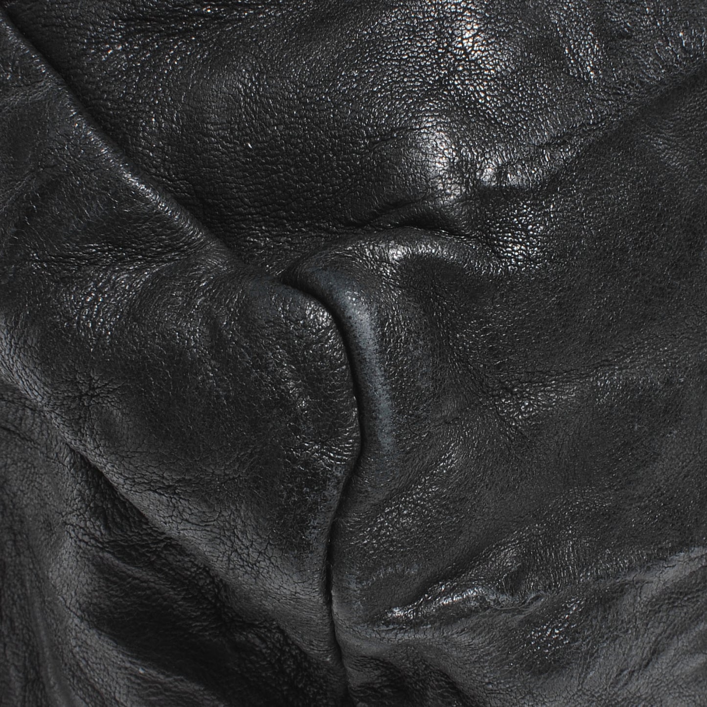 Tumbled Sheepskin Medium Pandora Bag Black
