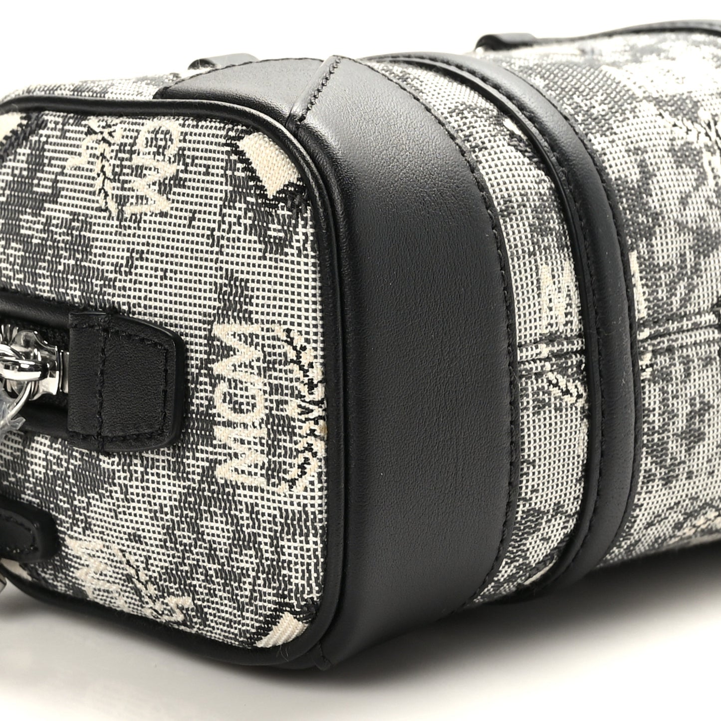 Vintage Jacquard Monogram Mini Boston Bag Black Grey