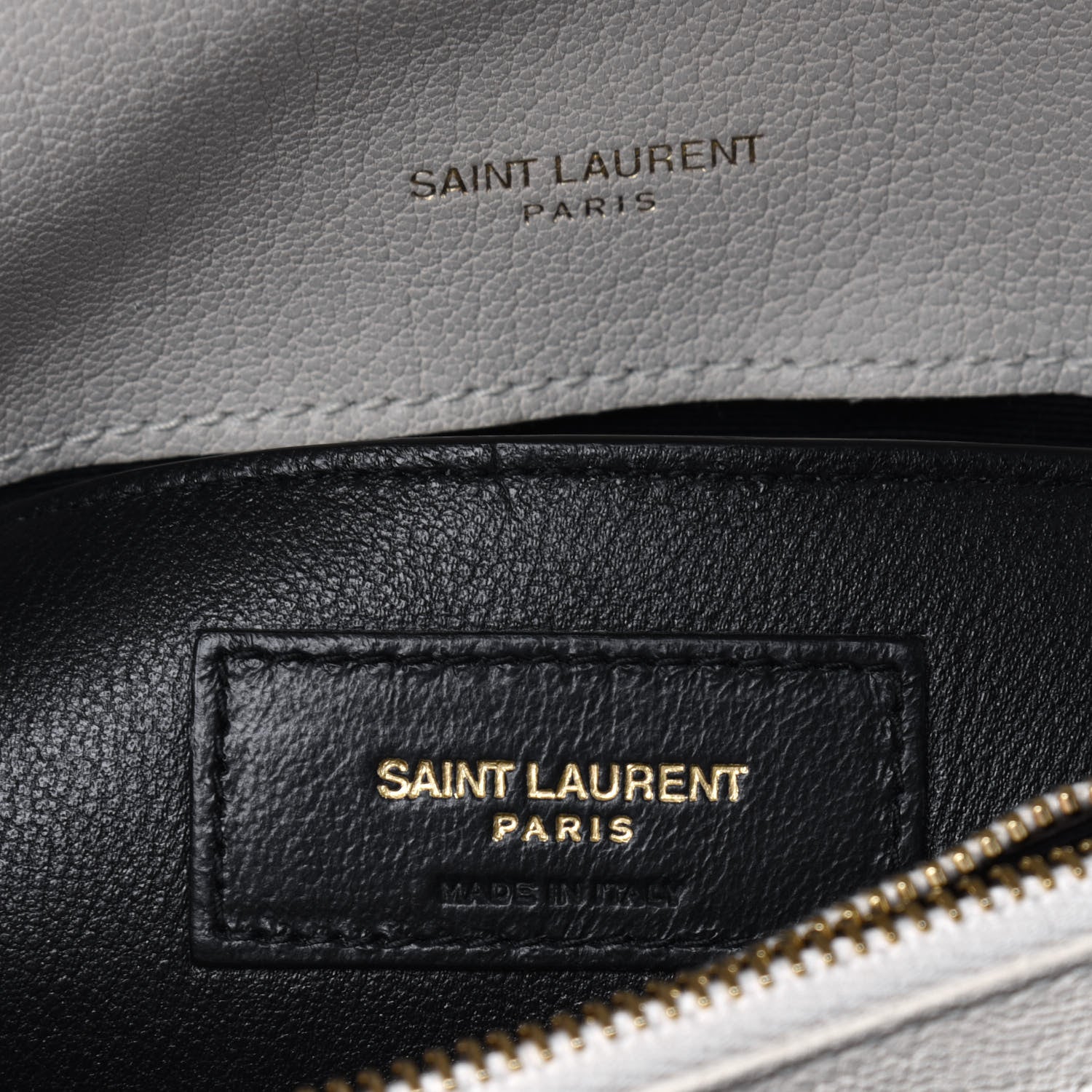 Saint Laurent Sheepskin Matelasse Chevron Monogram Medium College Bag Crema Soft 8 of 23