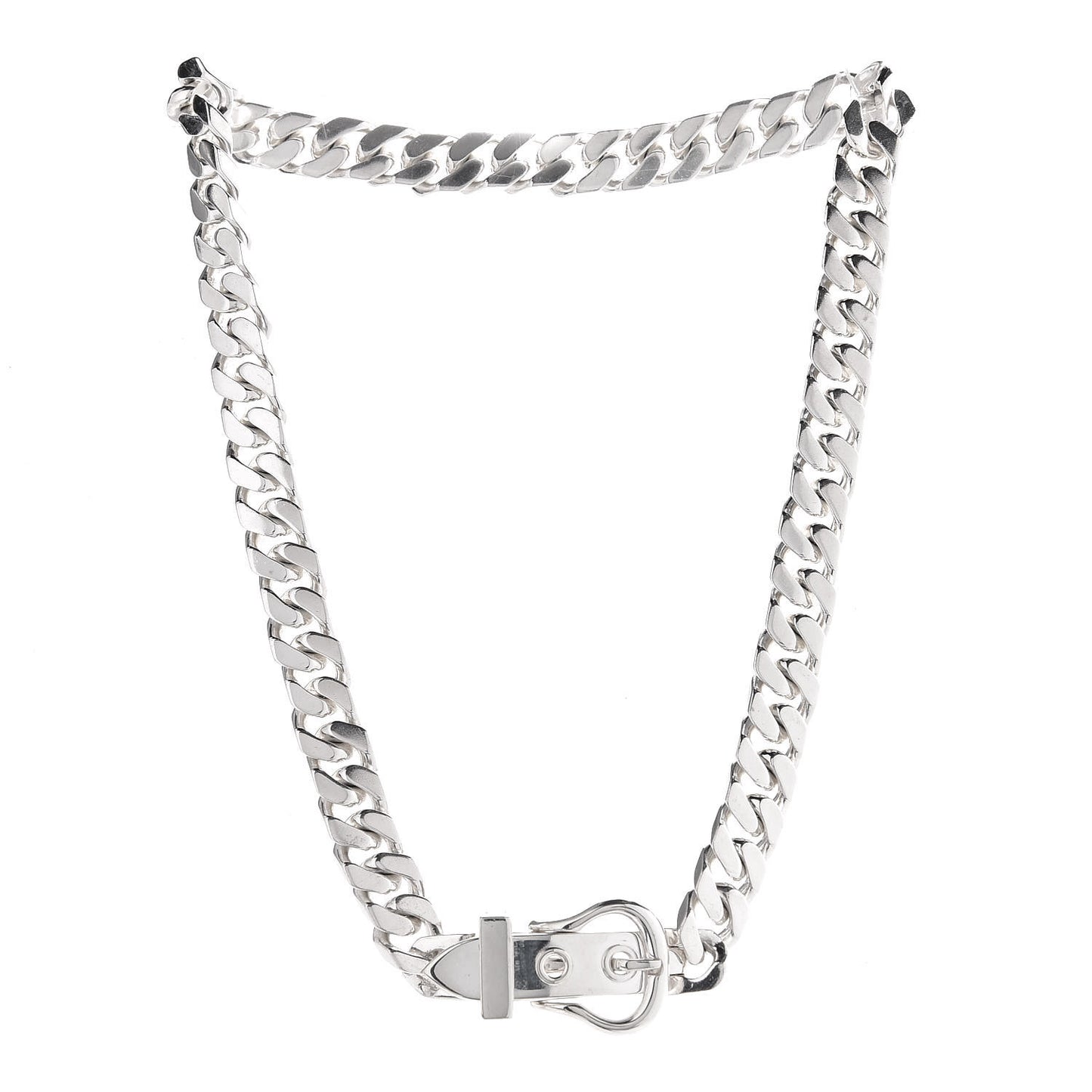 Sterling Silver Boucle Sellier Link Necklace