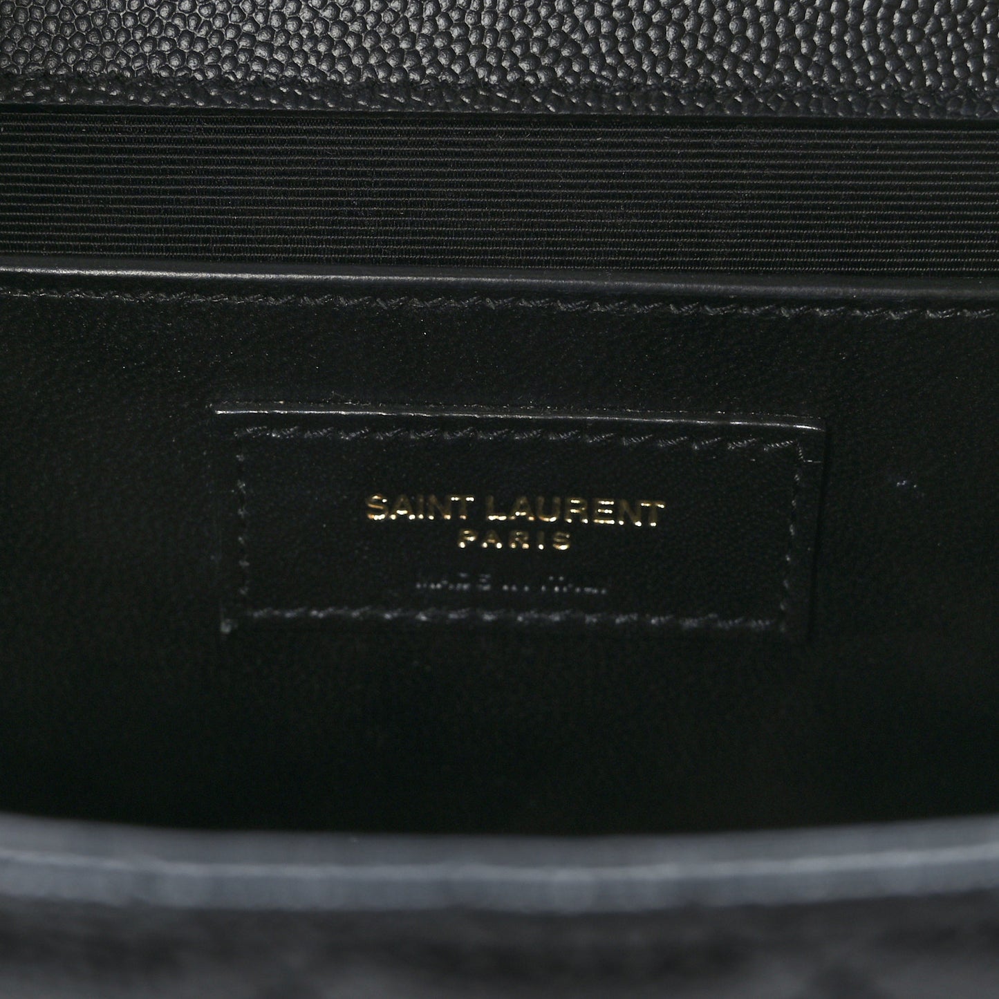 Grain De Poudre Textured Mixed Matelasse Triquilt Medium Monogram Satchel Black