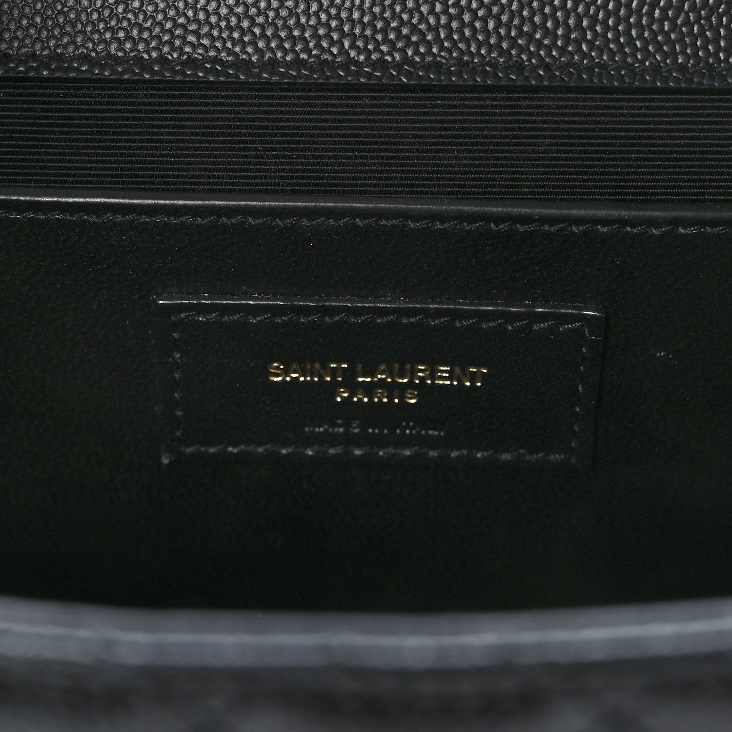 Saint Laurent Grain De Poudre Textured Mixed Matelasse Triquilt Medium Monogram Satchel Black 6 of 8