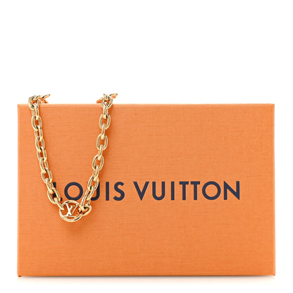 Louis Vuitton Metal LV Chain Bag Charm Gold 4 of 4
