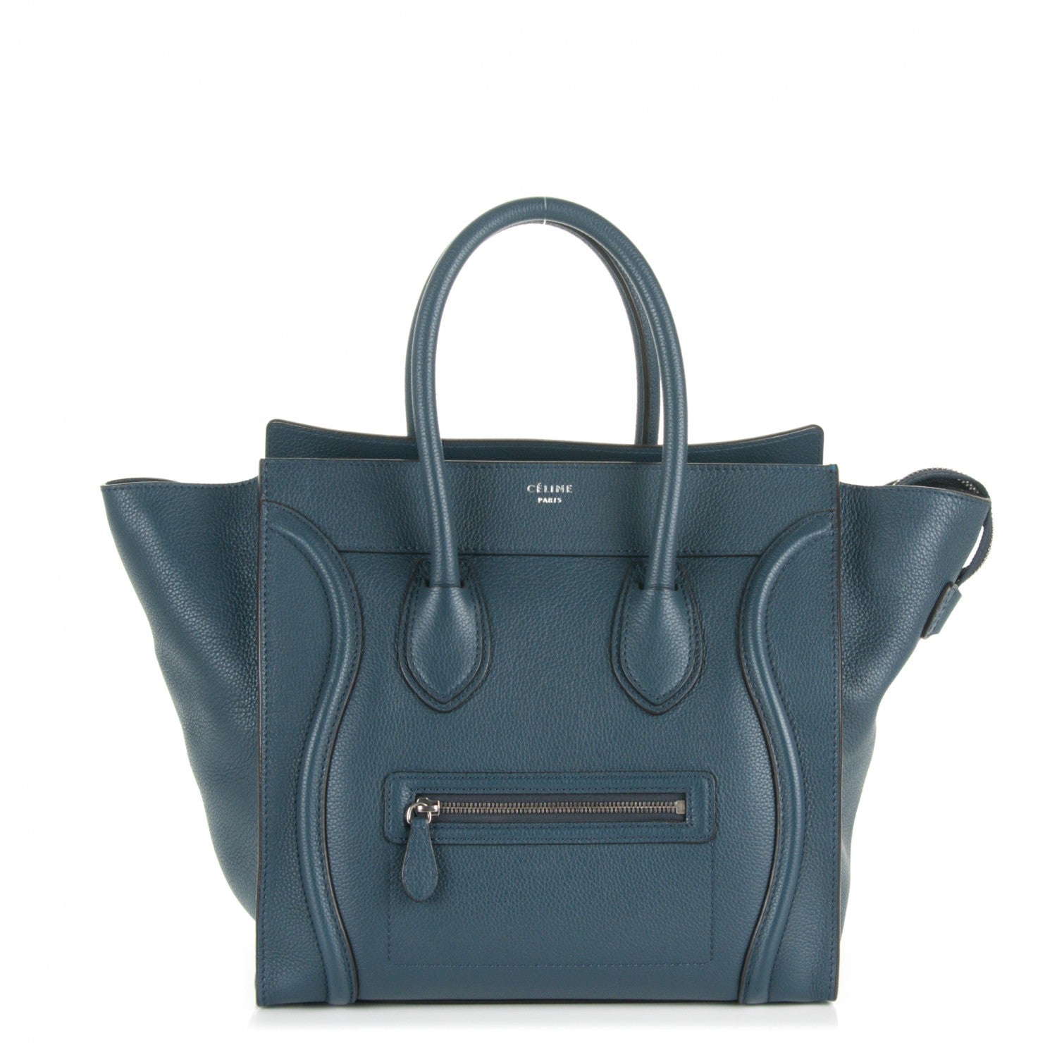 Celine Drummed Calfskin Mini Luggage Orage 1 of 7
