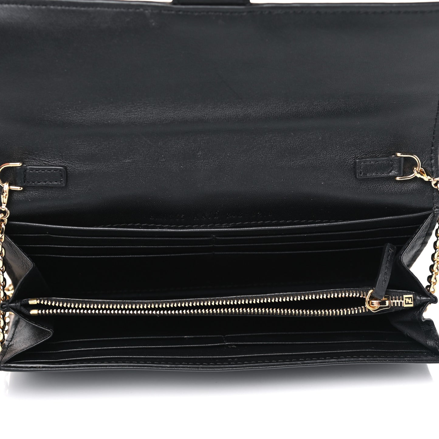 Nappa Matisse FF Embossed Continental Wallet On Chain Black