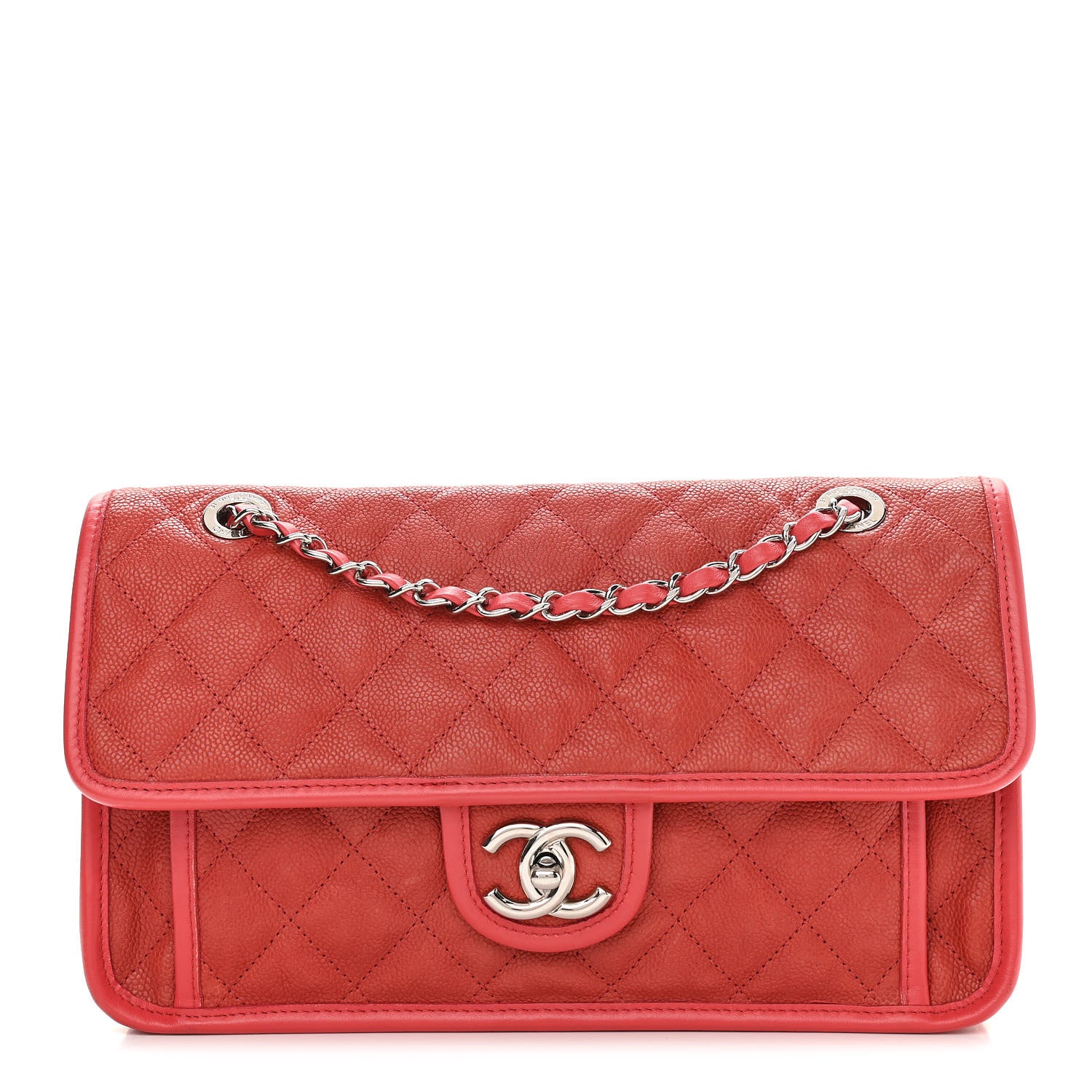 Chanel Caviar Quilted Medium French Riviera Flap Red 1 of 11